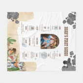 First Rodeo Wild West Photo Milestone  フリースブランケット (正面(横))