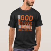 First Say God Minimalist Unique Christian T-Shirt Tシャツ (正面)