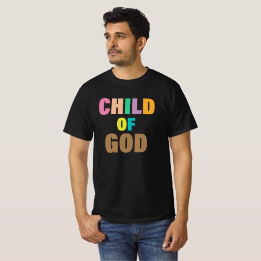 First Say God Unique Christian Typography T-Shirt Tシャツ (正面フル)