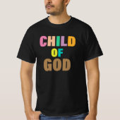 First Say God Unique Christian Typography T-Shirt Tシャツ (正面)