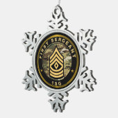 First Sergeant 1SG スノーフレークピューターオーナメント (右)
