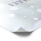 First Snowflakes Baby Shower Welcome Sign ポスター (角)