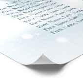 First Snowflakes Wedding Seating Chart ポスター (角)