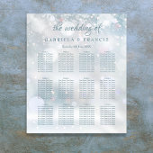 First Snowflakes Wedding Seating Chart ポスター