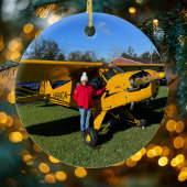 First Solo Airplane & Photo Aviation Personalized セラミックオーナメント