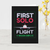First Solo Flight Airplane First Flight カード (黄色い花)