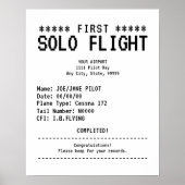 First Solo Flight Congratulations ポスター (正面)