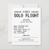 First Solo Flight Congratulations Flat Card (正面)