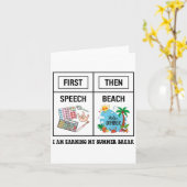 First Speech Then Beach Funny Speech Therapy Summe カード (黄色い花)