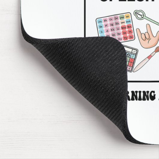 First Speech Then Beach Funny Speech Therapy Summe マウスパッド (コーナー)