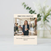 First Step First Day Custom Photo Postcard ポストカード (スタンド正面)