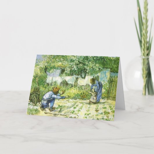 First steps, 1890 Vincent van Gogh. カード (正面)