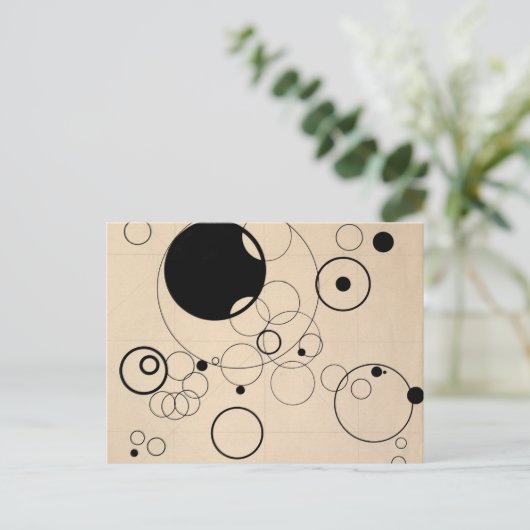 First Study for Some Circles by Wassily Kandinsky ポストカード (スタンド正面)