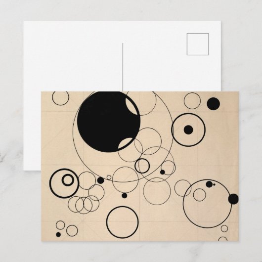 First Study for Some Circles by Wassily Kandinsky ポストカード (正面/裏面)