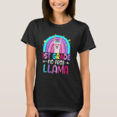 First Team 1st Grade Teacher Rainbow No Prob Llama Tシャツ (正面)