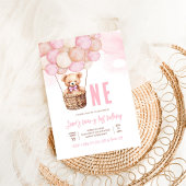 First Teddy Bear Boy Boho 1st誕生日 招待状