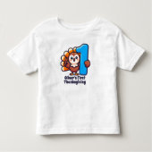 First Thanksgiving Customized Cute Turkey トドラーTシャツ (正面)
