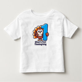 First Thanksgiving Customized Cute Turkey  トドラーTシャツ