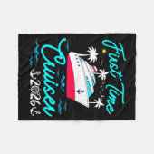 First Time Cruiser 2026 1st Cruise Vacation Family フリースブランケット (正面(横))