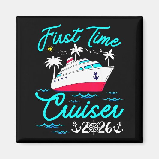 First Time Cruiser 2026 1st Cruise Vacation Family マグネット (正面)