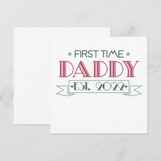 First Time Dad 2022 招待状 (正面/裏面)