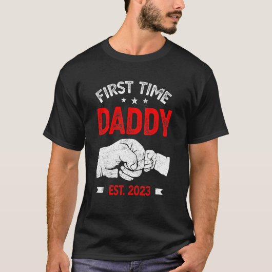 First Time Dad 2023 Father s Day Promoted Daddy Me Tシャツ (正面)