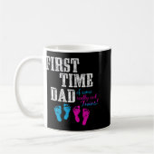 First Time Dad, Daddy Of Bg Twins, Father's Day Gi コーヒーマグカップ (左)