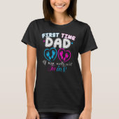 First Time Dad Daddy Of Twins Father s Day Gif Tシャツ (正面)
