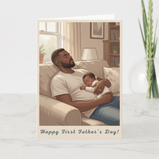 First Time Dad Father's Day Card シーズンカード (正面)