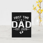 First Time Daddy New Dad Est 2026 Shirt Fathers Da カード (黄色い花)