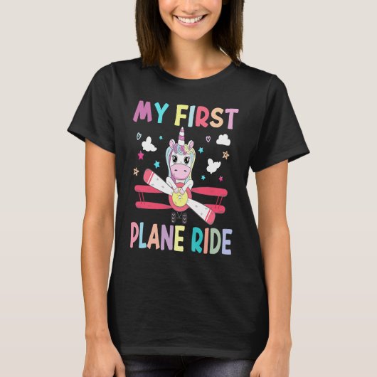 First Time Flying My First Airplane Ride Boys Girl Tシャツ (正面)
