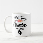 First Time Grandma 2025 Mothers Day Promoted To Gr コーヒーマグカップ (左)
