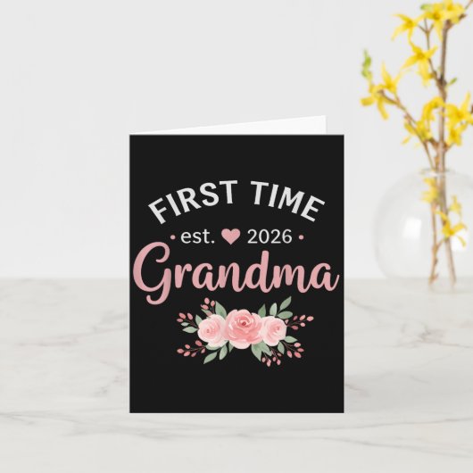 First Time Grandma 2026  カード (黄色い花)