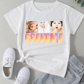 first time grandma custom 3photo collage トライブレンドＴシャツ