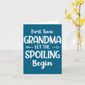 First Time Grandma Humor Grandma To Be Funny New G カード (黄色い花)
