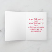 First Time Grandma Mothers Day Elegant Floral カード (内部)