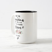 First Time Grandma Mug Personalized with Est Year, ツートーンマグカップ (正面左)