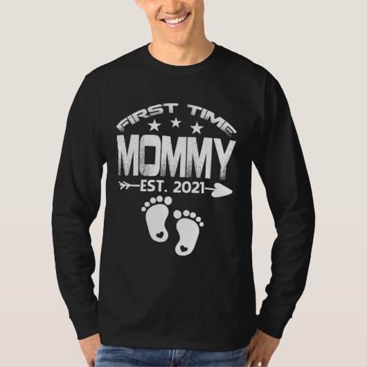 First Time Mommy 2021 New Mommy to be  Baby Tシャツ (正面)