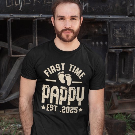 First Time Pappy – New Dad Gift Tシャツ