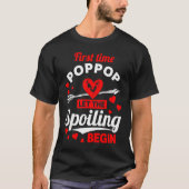 First Time Poppop Father's Day Christmas Tシャツ (正面)