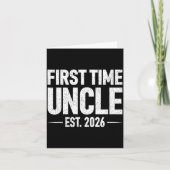 First Time Uncle Est. 2026 Funny New Uncle カード (正面)