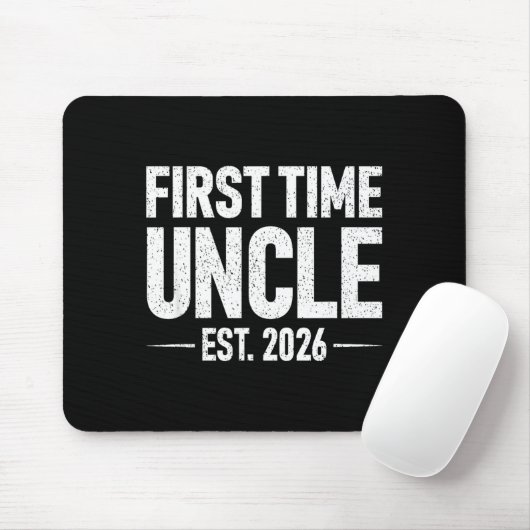 First Time Uncle Est. 2026 Funny New Uncle  マウスパッド (マウス)