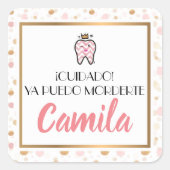 First tooth label スクエアシール (正面)