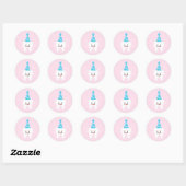 First Tooth Party Favor Stickers - Agrahadig ラウンドシール (シート)
