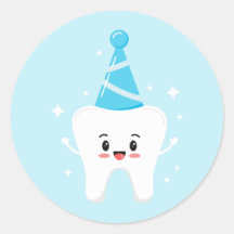 First Tooth Party Favor Stickers - Agrahadig 