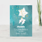 First Tooth Stars at Nightおめでとう カード (正面)