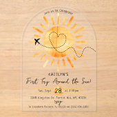 First Trip のまわりに The Sunの誕生日 アクリル招待状 (正面)