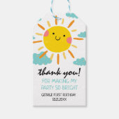 First Trip のまわりに The Sunの誕生日 ギフトタグ (正面)