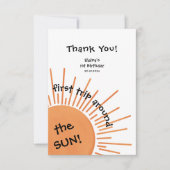 First Trip のまわりに The Sunの誕生日 サンキューカード (正面)