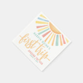 First Trip のまわりに The Sunの誕生日 スタンダードカクテルナプキン (角)